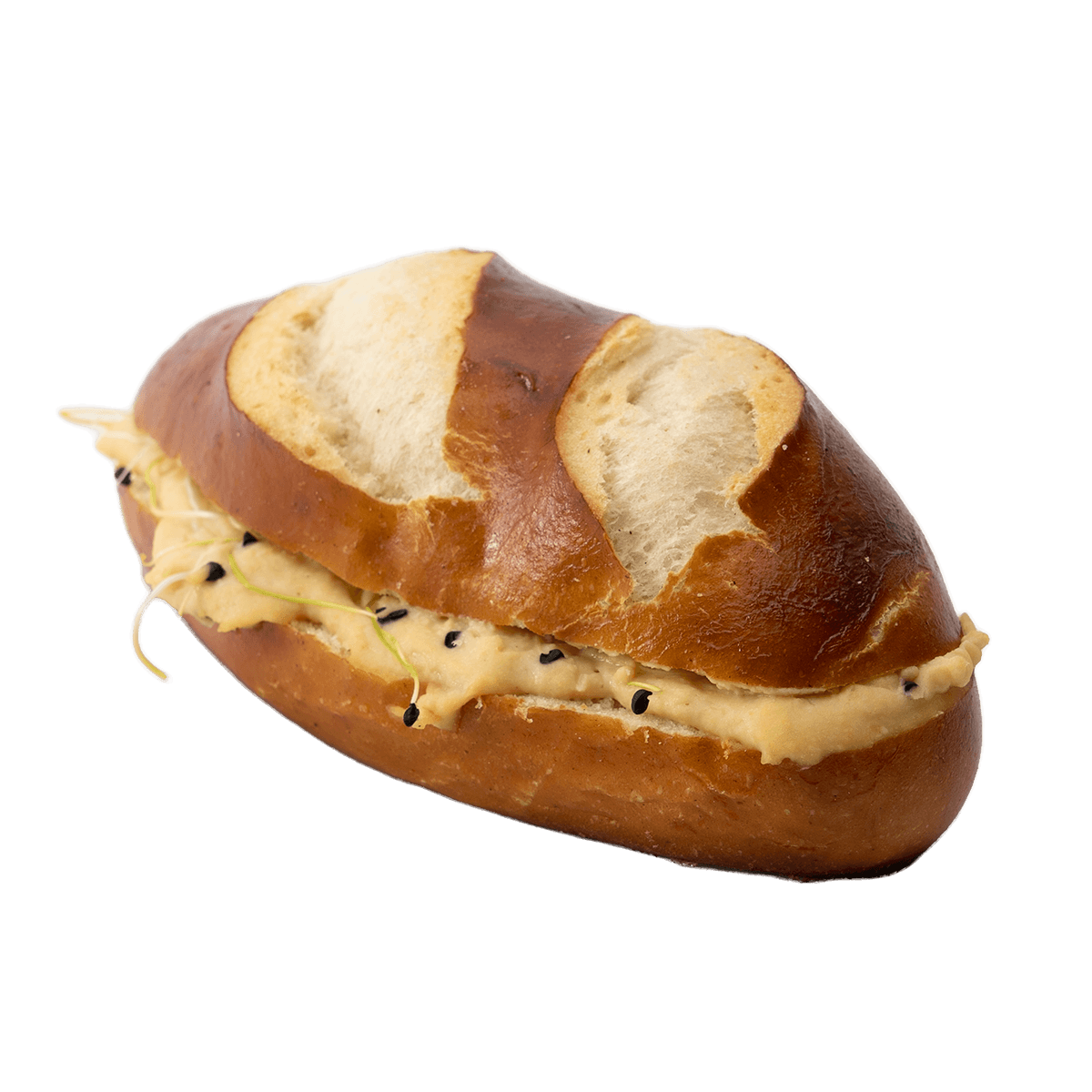 Sandwich Silserli Hummus mit Gemüse