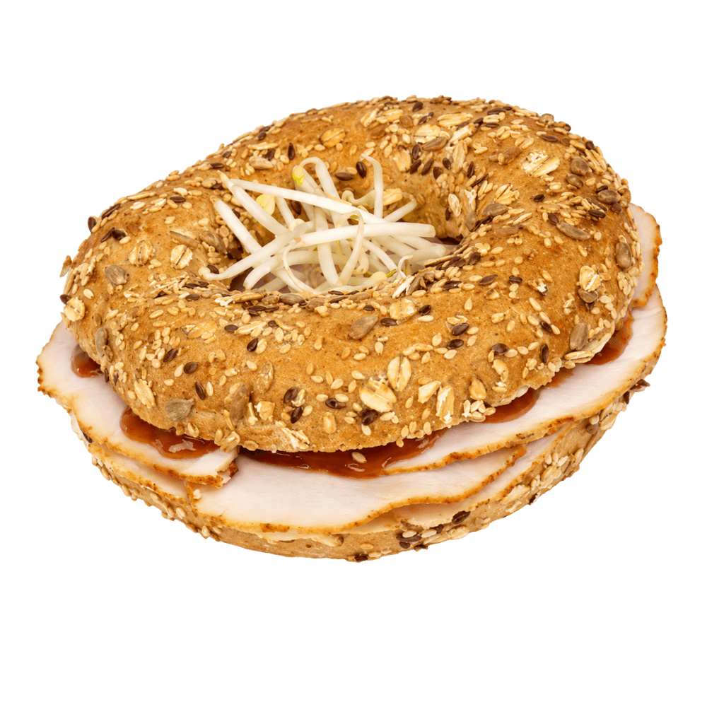 Bagel mit BBQ Trutenbrust