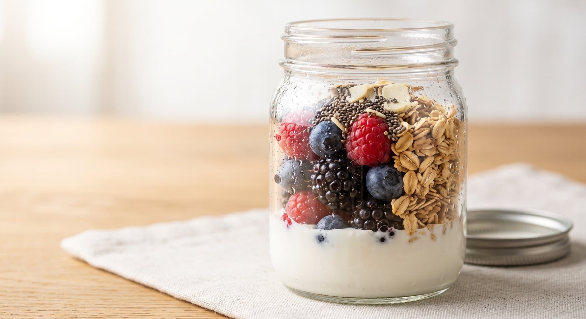 Vegane Joghurt-Bowl mit Beeren & Toppings
