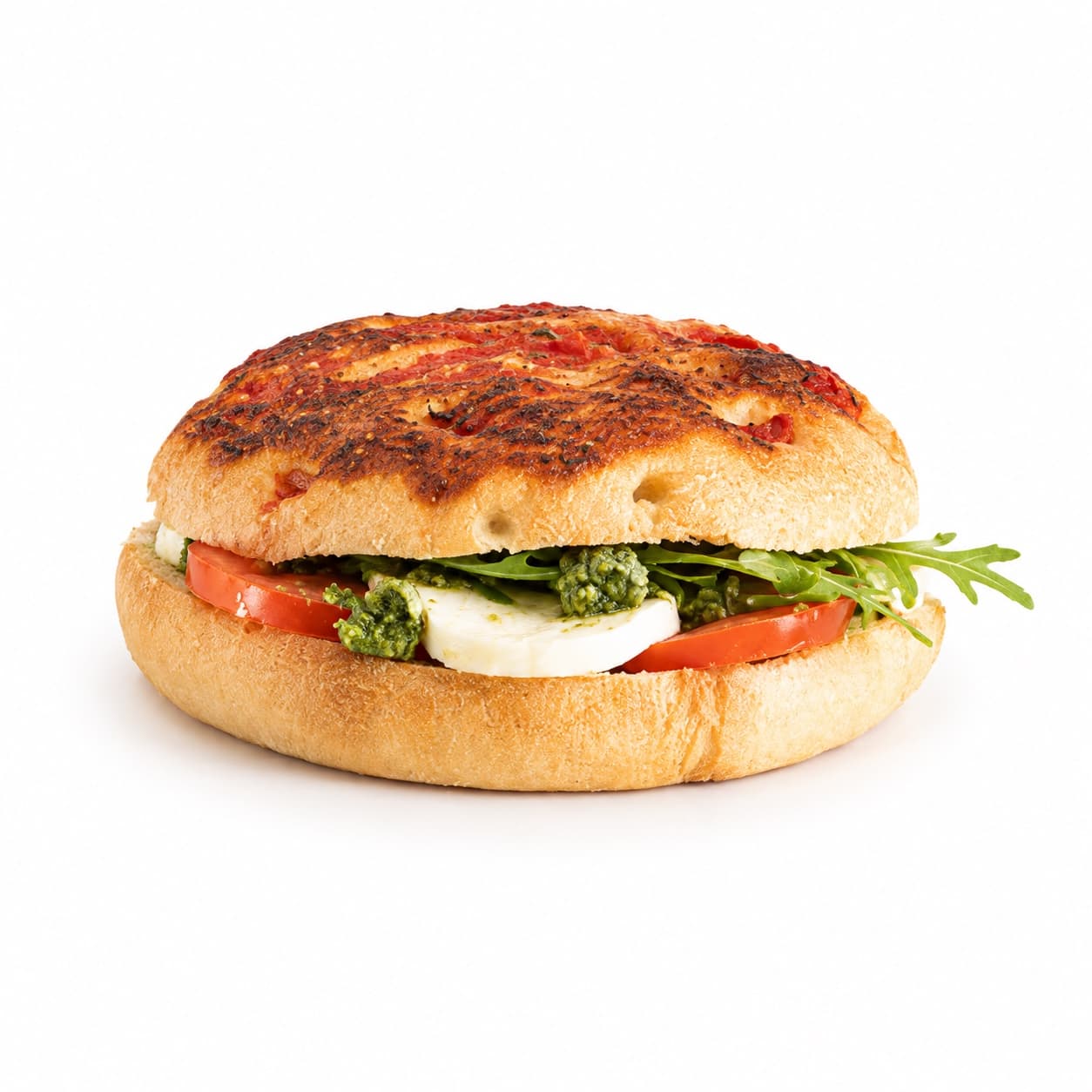 Focaccia mit Tomaten und Mozzarella