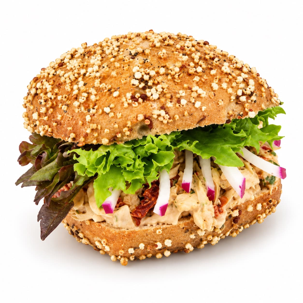 Quinoa-Brötchen mit Pouletsalat