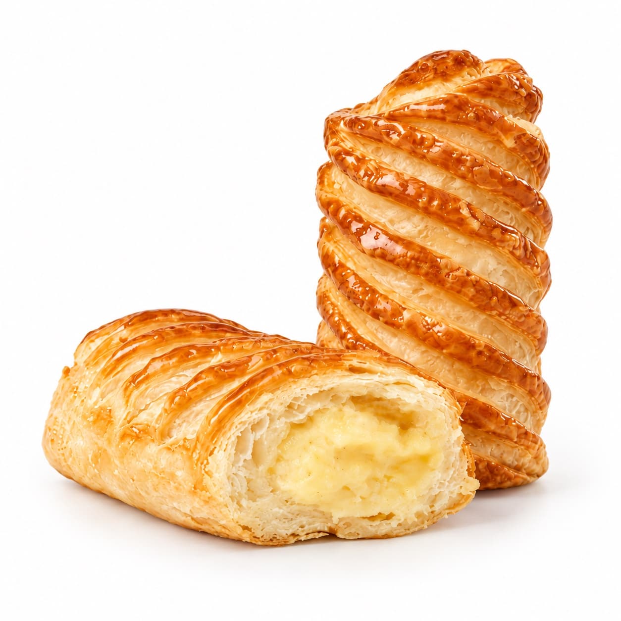 Vanillestange aus Blätterteig