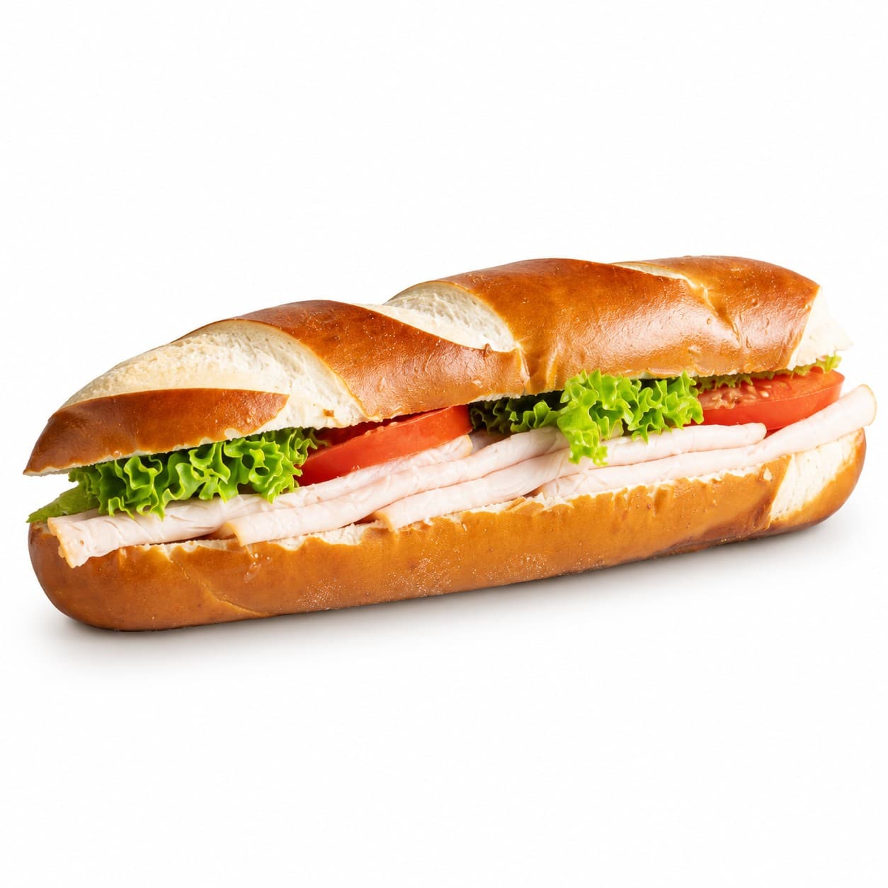 Laugensandwich mit Trutenbrust
