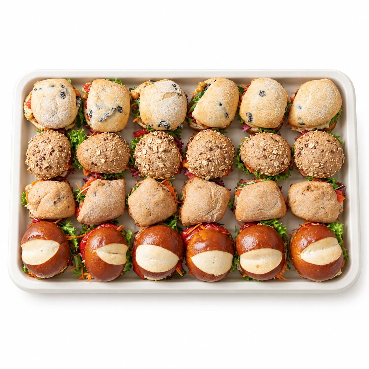 Minibrötli-Platte vegan (24 Stück)