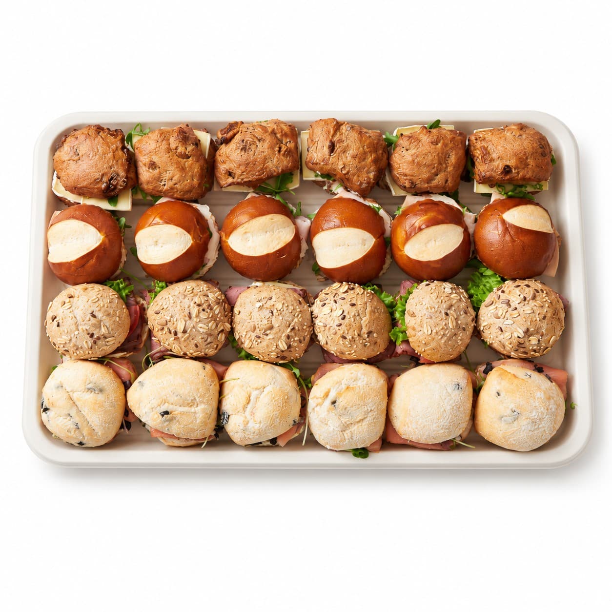 Minibrötli-Platte Premium (24 Stück)